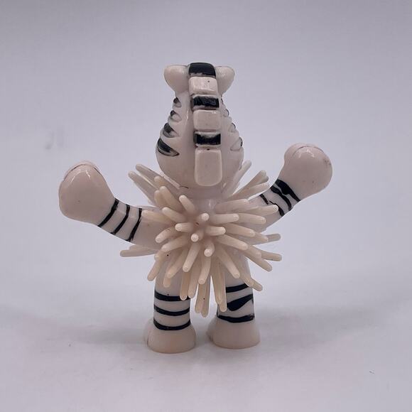Vintage Mini KOOSH Animal Figures Zebra Monkey Tiger Lion Lot of 4 Miniature - Picture 3 of 9
